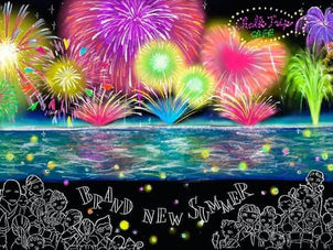 【8月15日】夏休み!お楽しみ緊急企画〜 黒板の水面に浮かぶ「打上花火大会」 ライブアートパフォーマンス企画 @チョークトリップカフェ