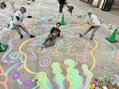 BRANCH横浜南部市場/ アウトドアチョークアート/ ネオンチョークアート/ 神奈川県横浜市/ #神奈川県 #ファミリーイベント #アートイベント
