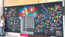 ミウィ橋本/参加型巨大チョークアート/神奈川県相模原市/ ＃神奈川県 ＃ファミリーイベント #アートイベント