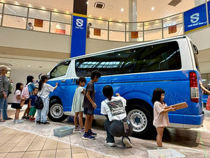 フォレオ大津/ ガラスチョークアート/ チョークアート号/ ダンボールトレイン/ 滋賀県大津市/ ＃滋賀県 ＃ファミリーイベント #アートイベント