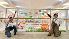 イオンモール高の原/ ガラスチョークアート/ 京都府木津川市/ ＃京都府 ＃ファミリーイベント #アートイベント