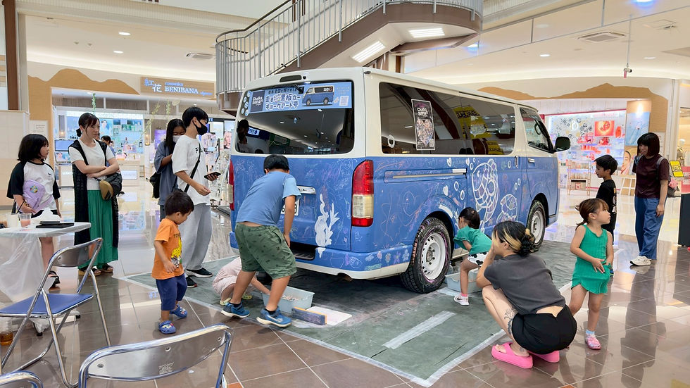 イオンタウン伊勢ララパーク/ チョークアート号®/ フェイス&ボディペイント/ 三重県伊勢市/ #三重県 #ファミリーイベント #アートイベント