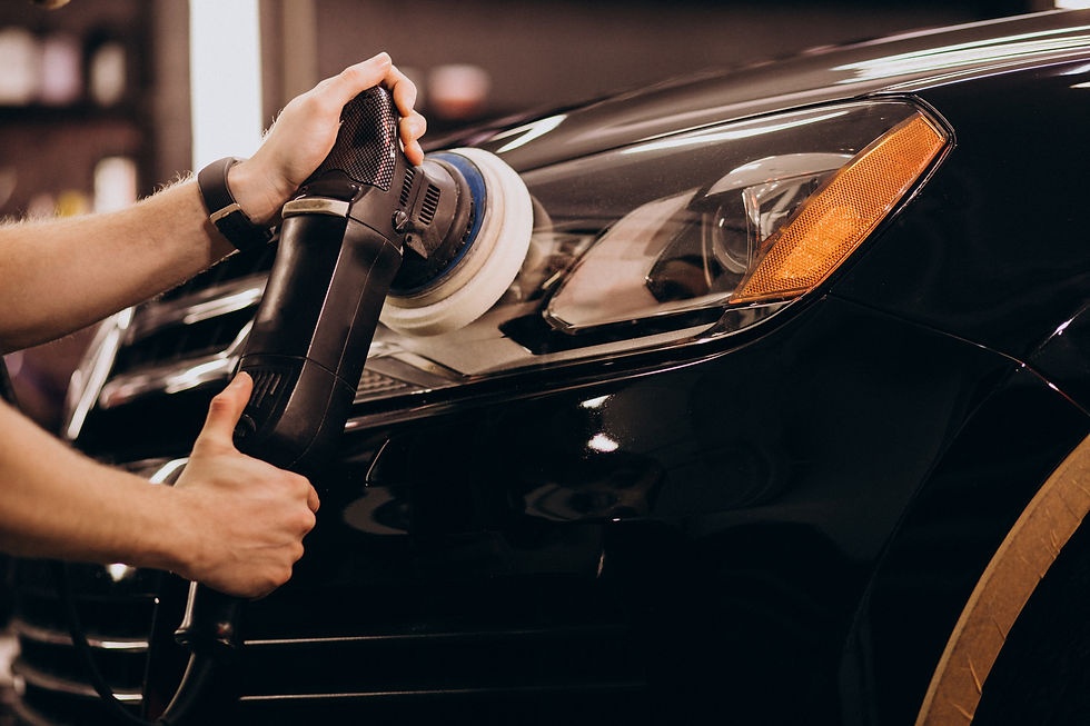 Car headlight restoration and detailing