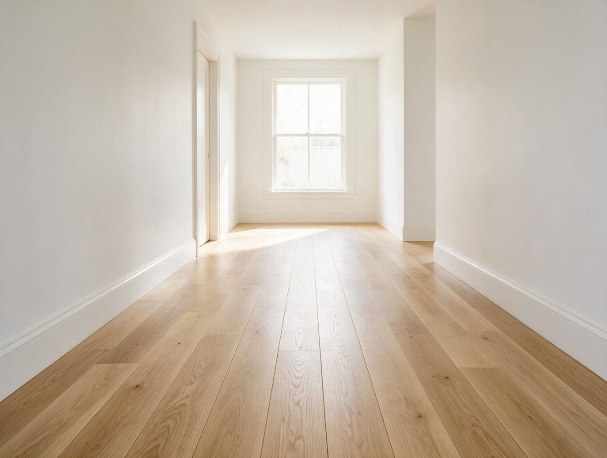 Natural white oak hardwood floor in a bright hallway — inspiration image
