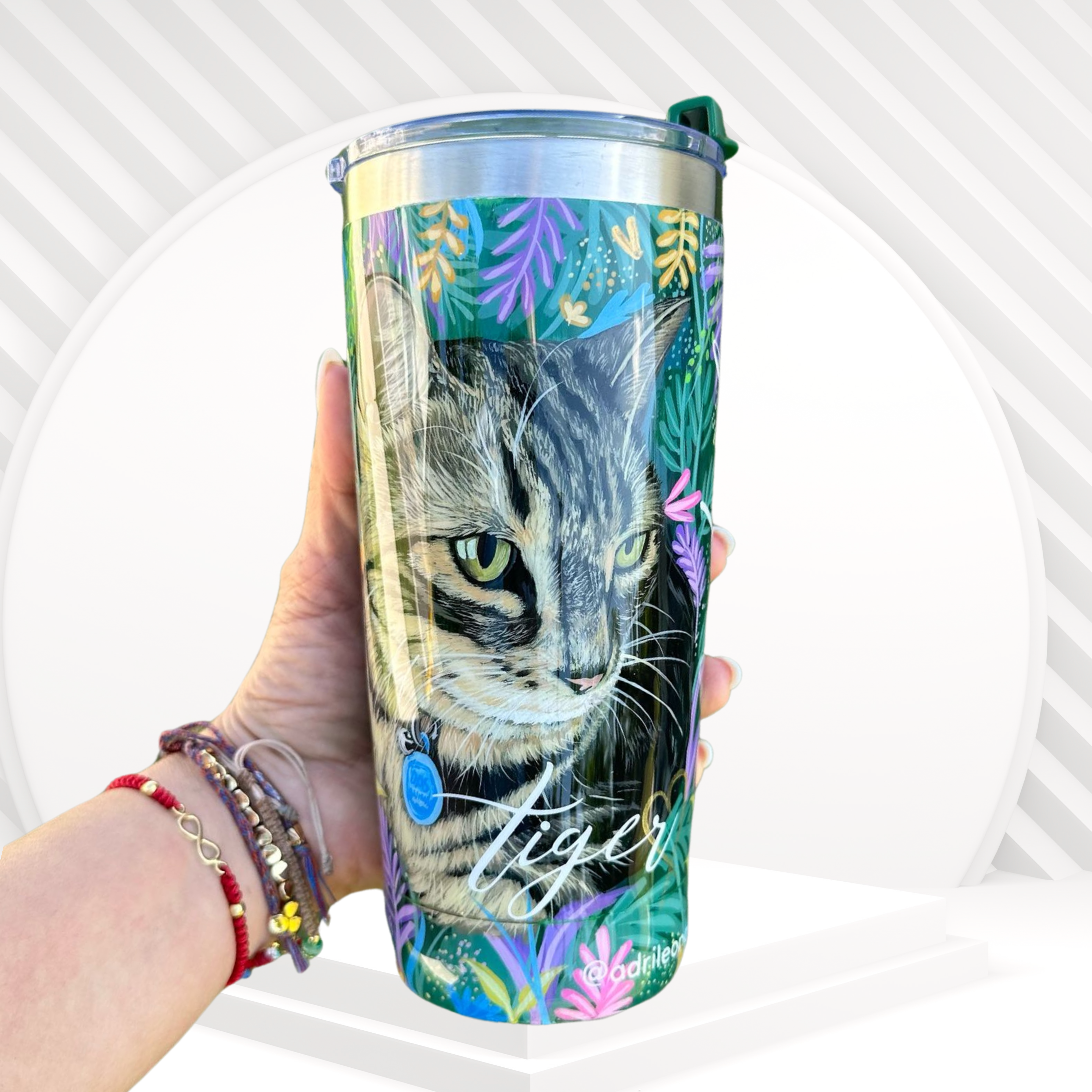 Stainless Steel Insulated Tumbler 20, 30 or 40 fl oz Custom Hand - Painted