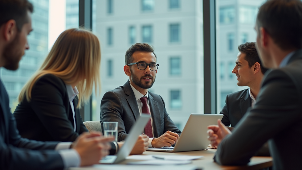 Close-up view of a leader engaging with their team during a meeting