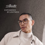 Silhouette glasses on man