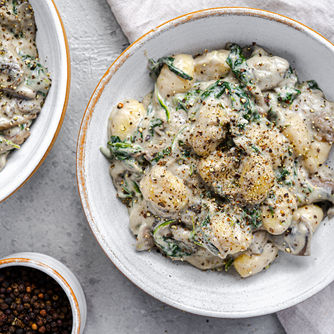 creamy mushroom gnocchi