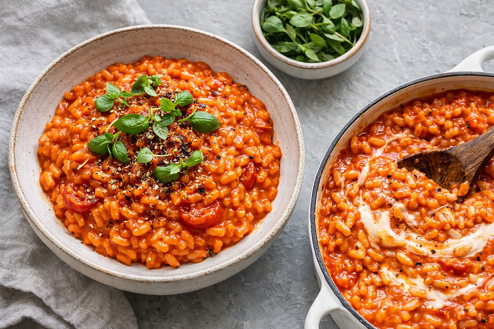 Red Neck Risotto roasted red pepper risotto
