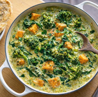 creamy greens curry