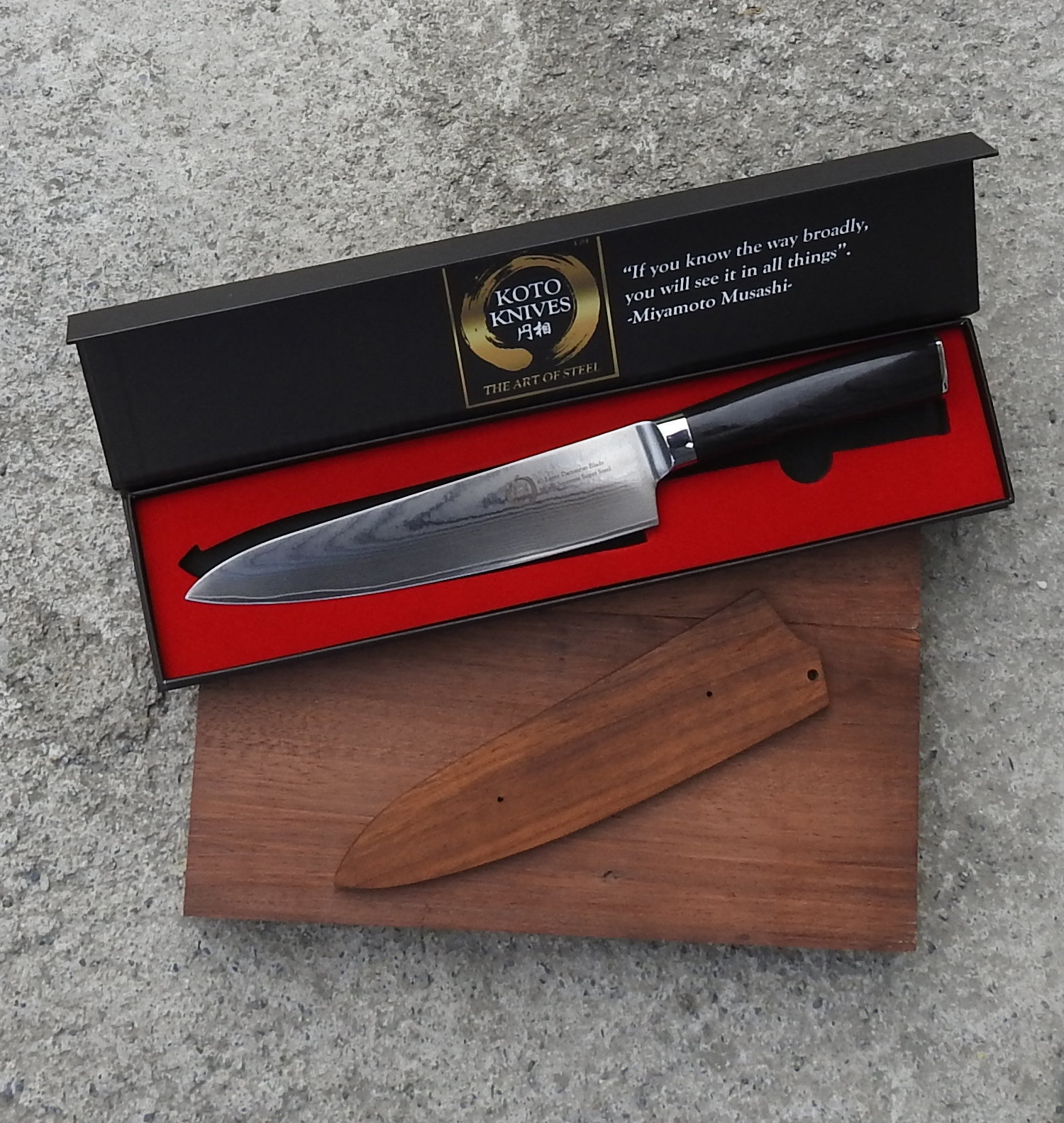 Takumi 8 Inch Professional Gyutou Chef S Knife With Teak Wood Sheath Koto Knives