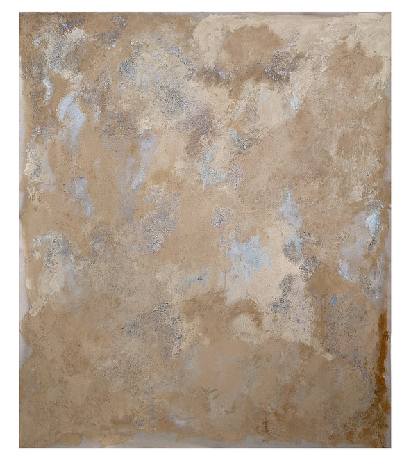 abstraktes Gemälde in Beige