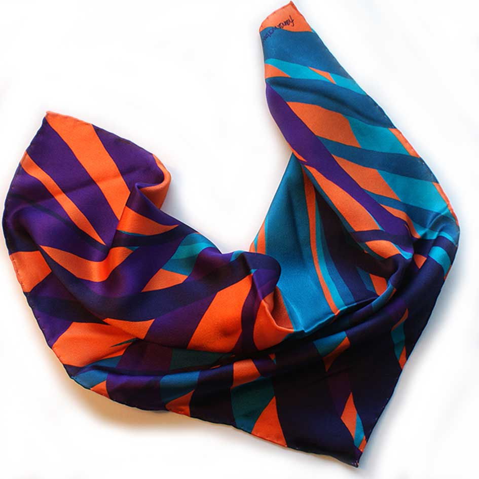 Thumbnail: 'MARK' orange, silk scarf
