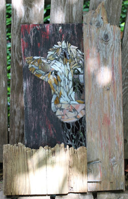 Cow on old fence_edited