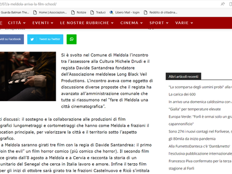 GRAN SUCCESSO L'INCONTRO DEL REGISTA SANTANDREA CON L'ASSESSORE ALLA CULTURA DEL COMUNE DI MELDOLA 