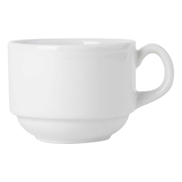 TAZA CH BLANCA APILABLE 7 ONZ PORCELANA