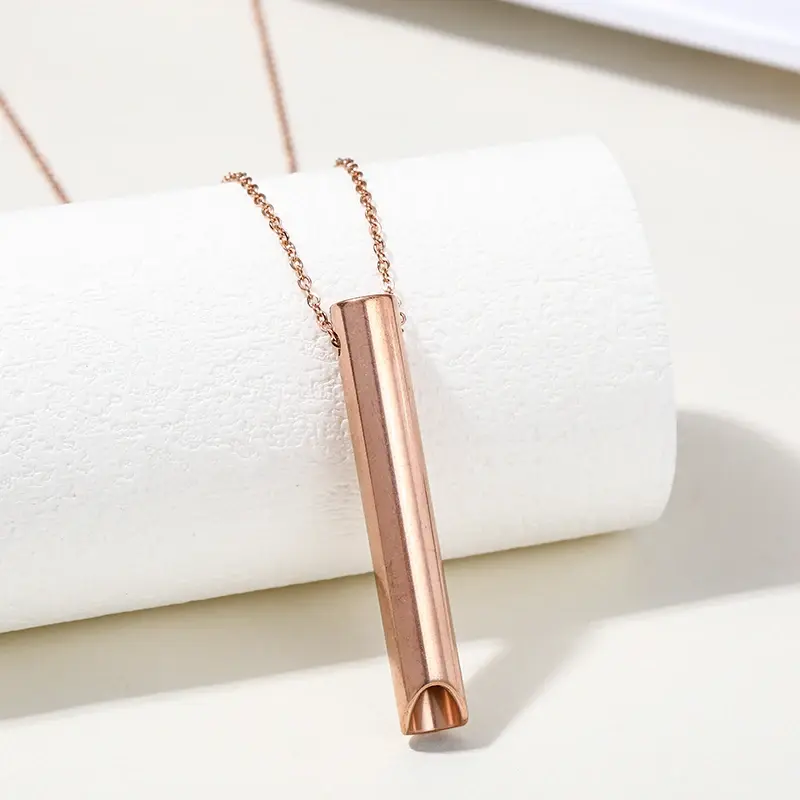 Thumbnail: Stainless Steel Anxiety Breathing Necklace Meditation