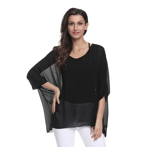 Thumbnail: White Blouse Shirt Fashion Plus Size