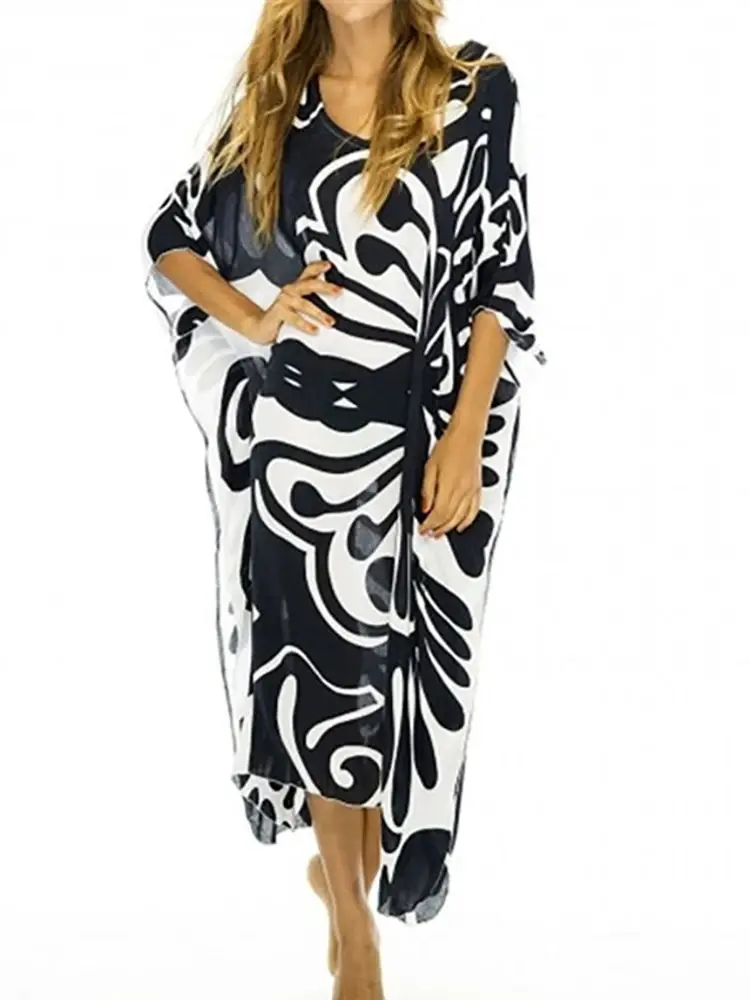 Miniatura: Long Beach Dress Robe De Plage Swimwear Women Cover Ups