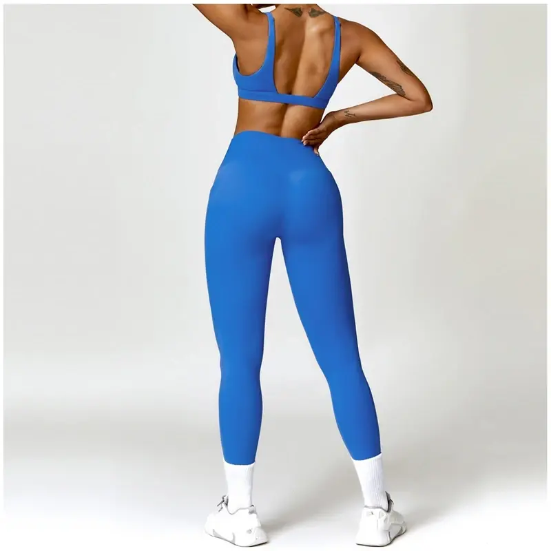 Thumbnail: Fitness Yoga Wear Workout Wear Sports Bra Leggings 2 Piece Suit