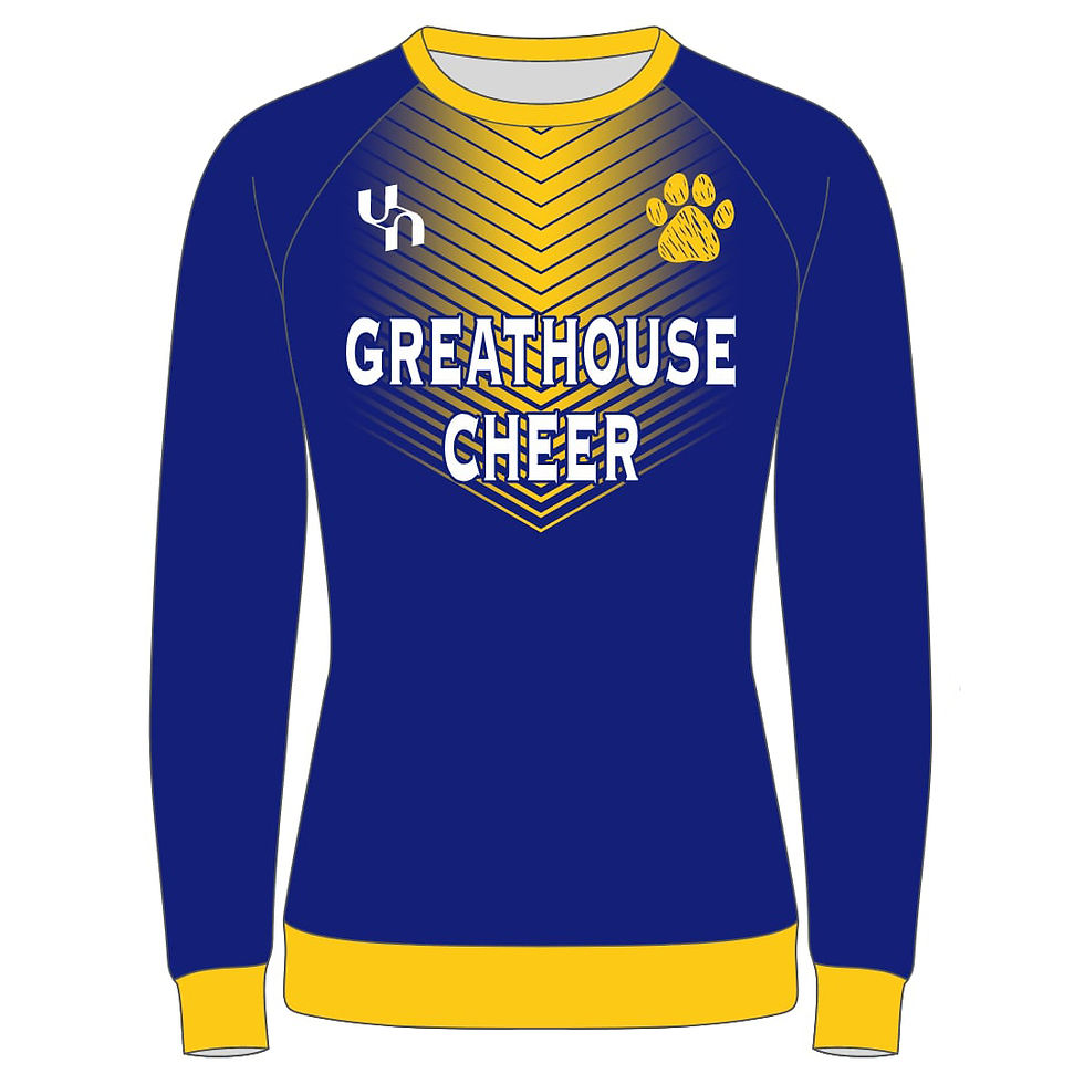 Thumbnail: Long Sleeve Cheer T-Shirt - Greathouse/Shryock Lions