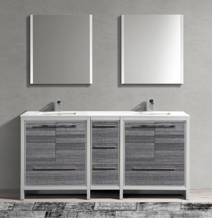 Dolce Double Faucet Tradition Bathroom Vanity with Quartz Counter-Top