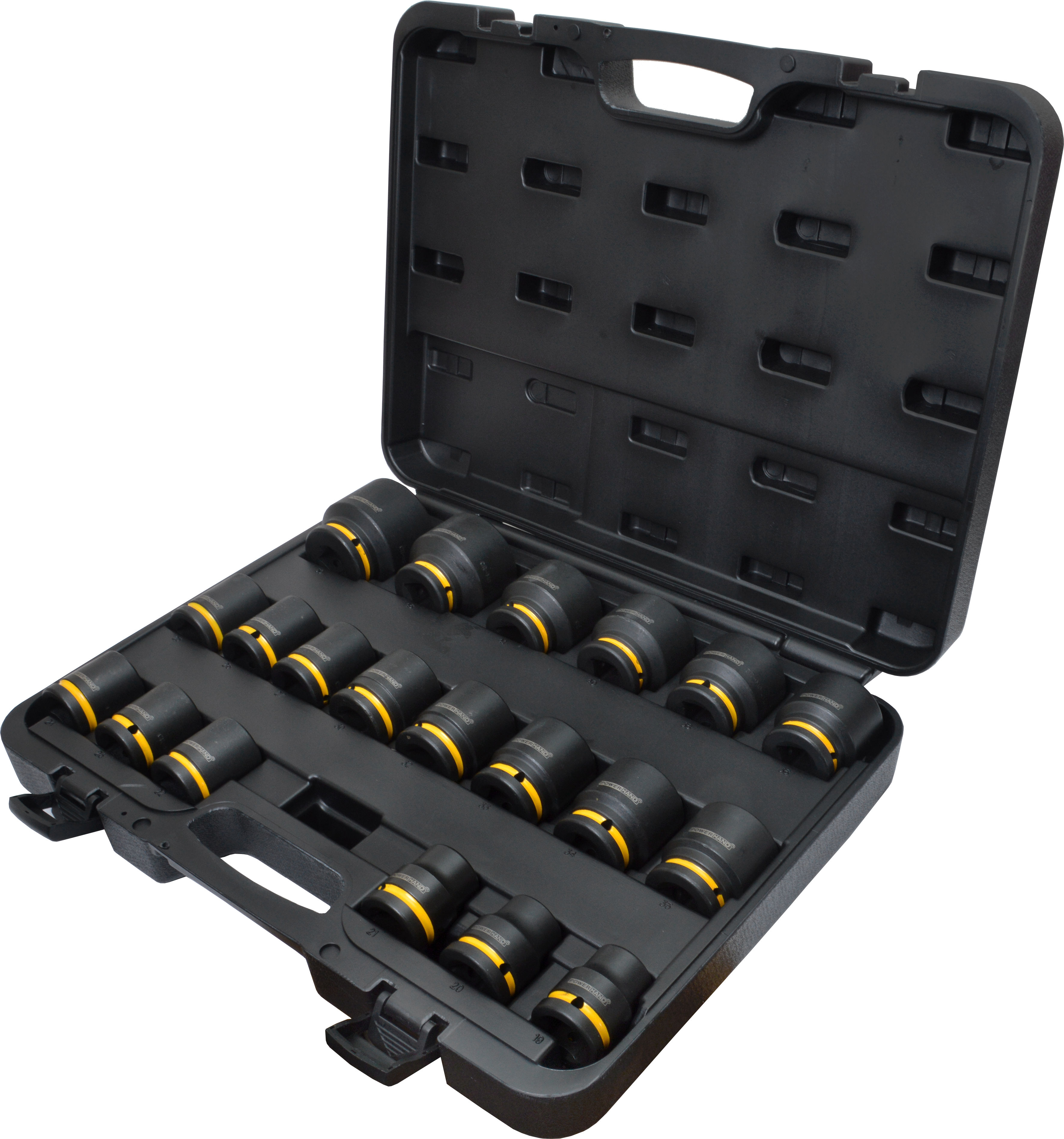 Powerhand 3/4" Shallow Impact Socket Set (19-50mm)