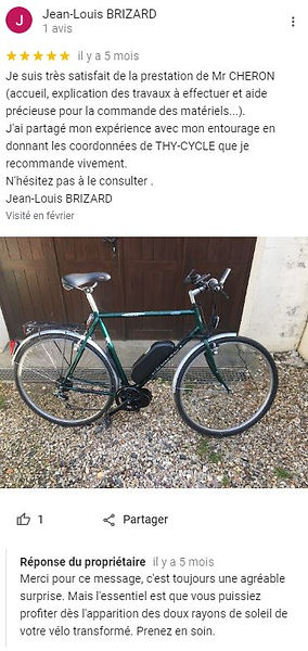 Témoignage électrification vélo