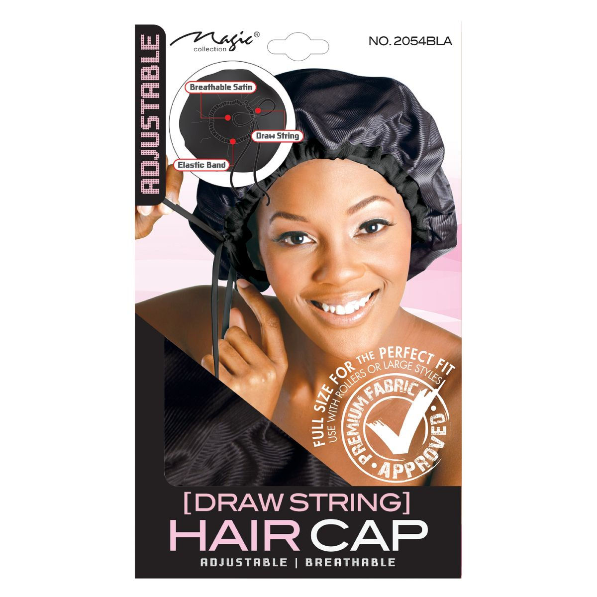MAGIC COLLECTION ADJUSTABLE DRAWSTRING HAIR CAP