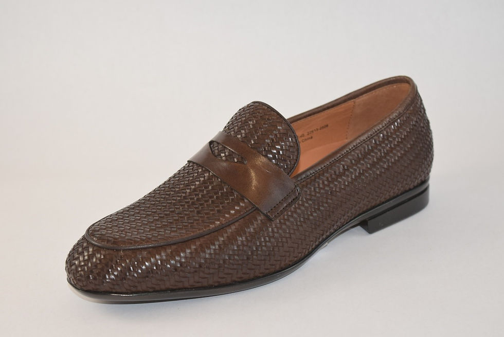 Thumbnail: Spring Step Harwood Woven Leather Loafers