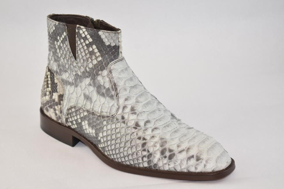 White Python Leather Boot