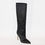 Thumbnail: Black rhinestone covered Slip on Stiletto Boot 