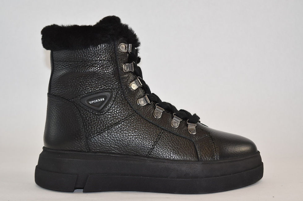 Thumbnail: Black Leather Sneaker with laces