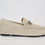 Thumbnail: Beige Suede Leather Loafer with metallic Buckle