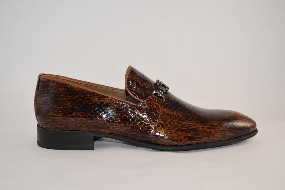 Thumbnail: Tsakiris Mallas 225 Dressy Leather Slip On Loafers