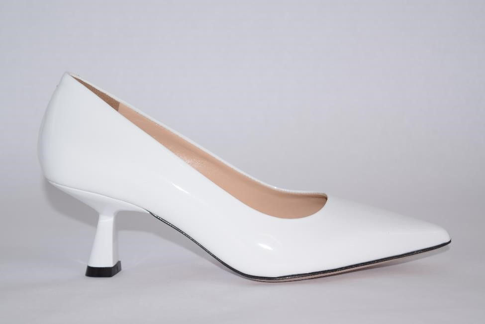 Thumbnail: White patent leather Kitten Heel Pump
