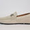 Thumbnail: Beige Suede Leather Loafer with metallic Buckle