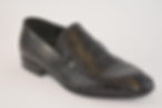 Black Croc embossed leather dress loafer