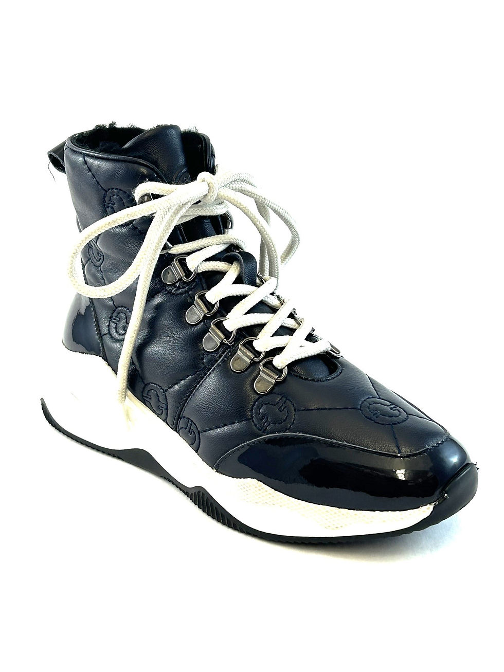 Poletto 42571 Blue Leather Sneakers