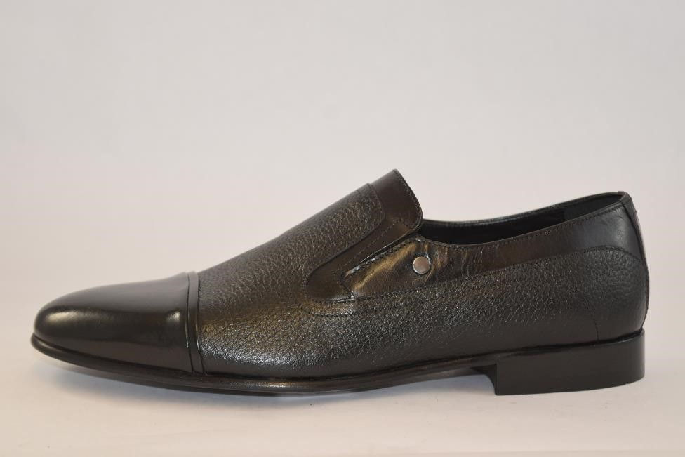 Black Leather Slip On Dress Shoe