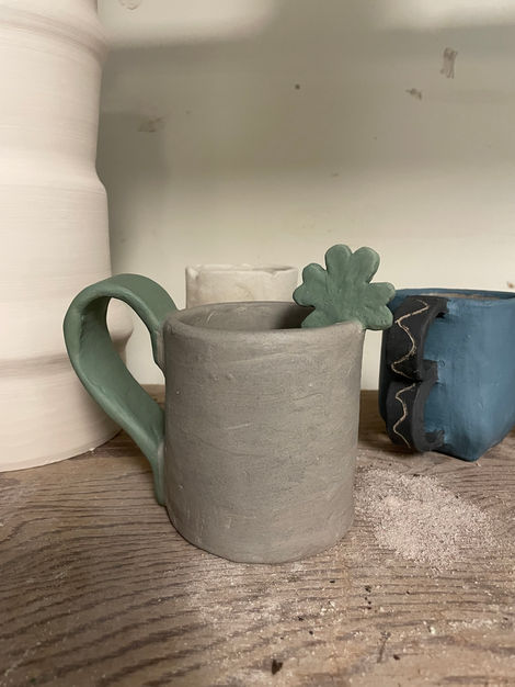 Bisque fired painted piece