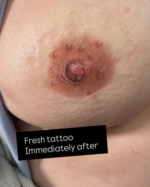 Nipple tattoo after