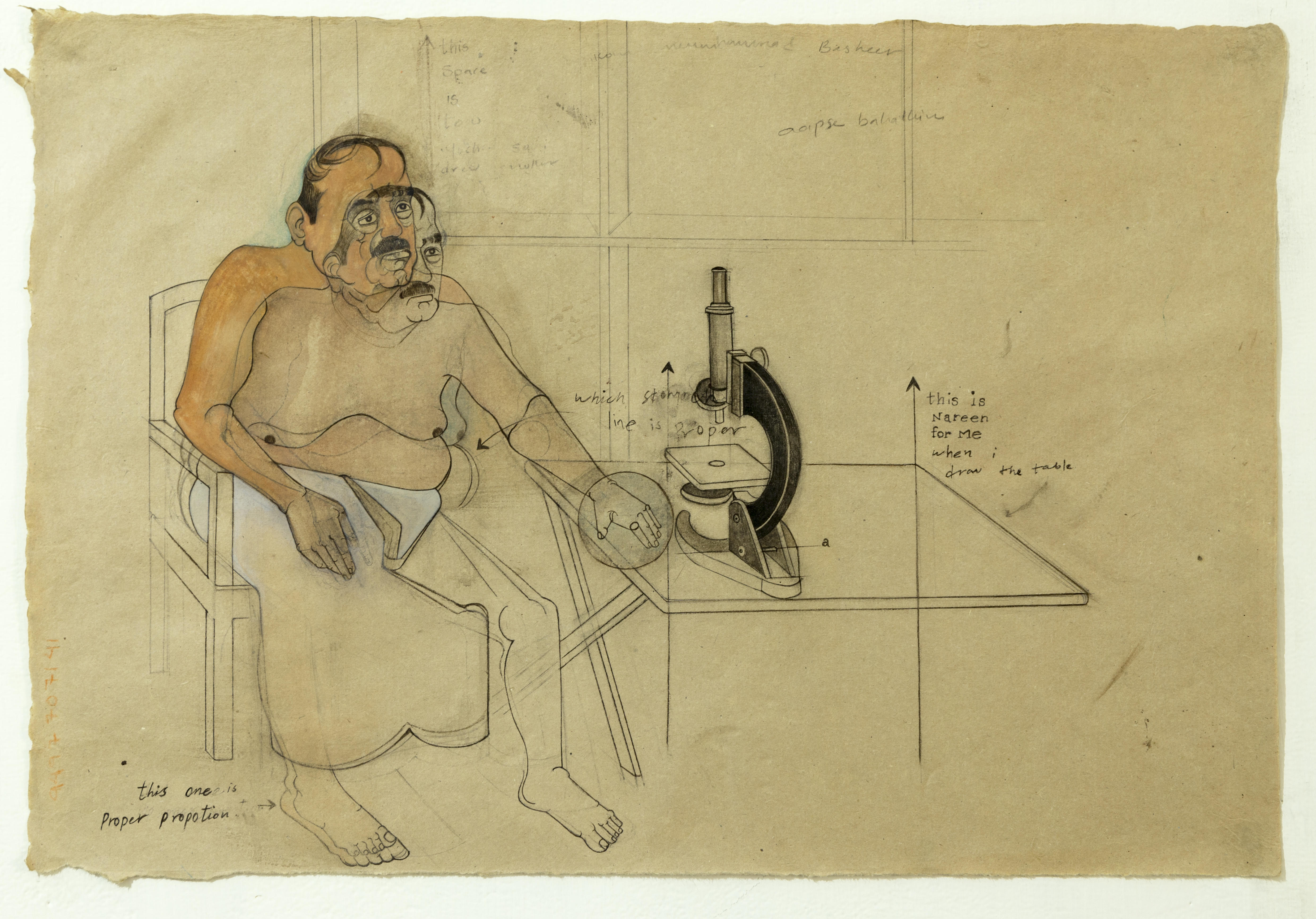 Man with microscope