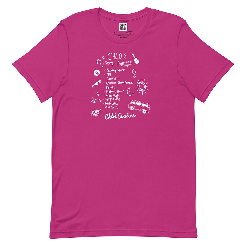 Thumbnail: Handwritten Song Faves Unisex Cotton t-shirt