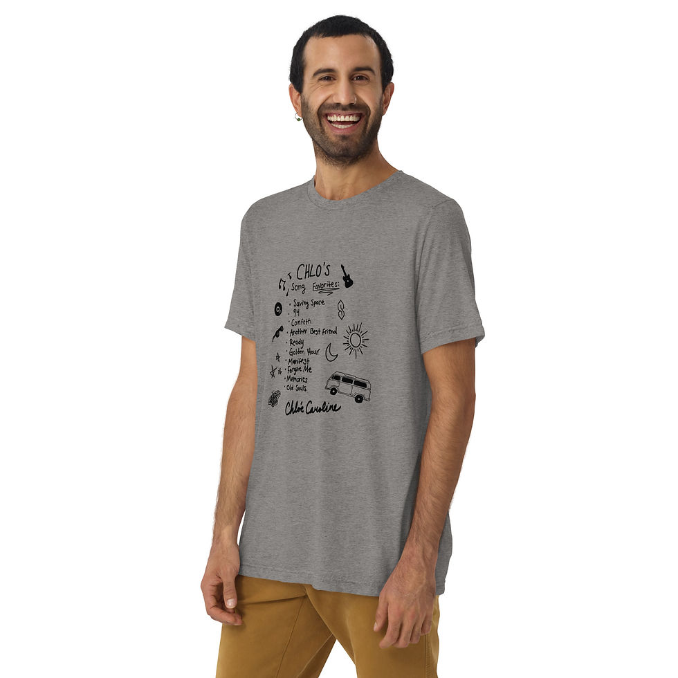 Thumbnail: Handwritten Song Faves Unisex Tri-Blend t-shirt