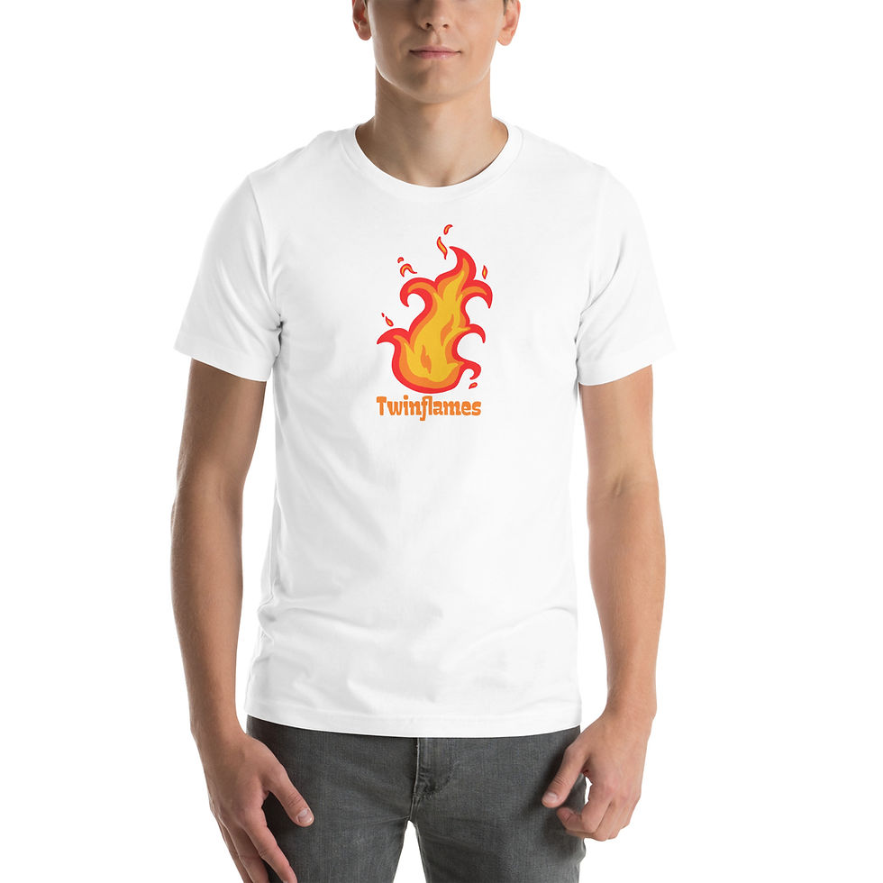Thumbnail: TWINFLAME 1 (Left Puzzle Piece) Unisex Cotton t-shirt