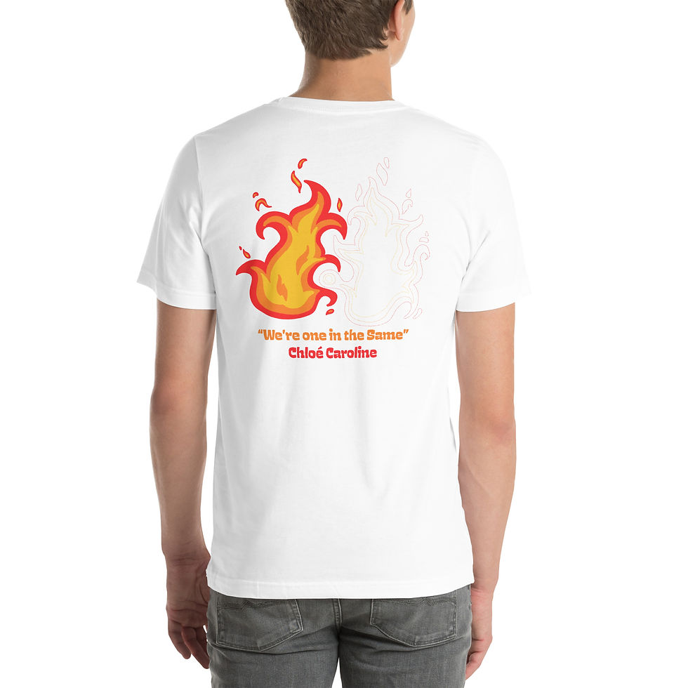 Thumbnail: TWINFLAME 1 (Left Puzzle Piece) Unisex Cotton t-shirt