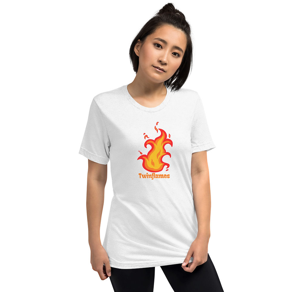 Thumbnail: TWINFLAME 1 (Left Puzzle Piece) Unisex Tri-Blend t-shirt