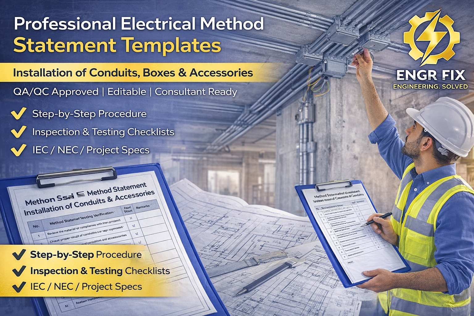 Method Statement for Cable Duct Bank Installation (Electrical & Telecom) | QA/QC