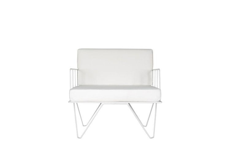 Wired Metal Armchair - White